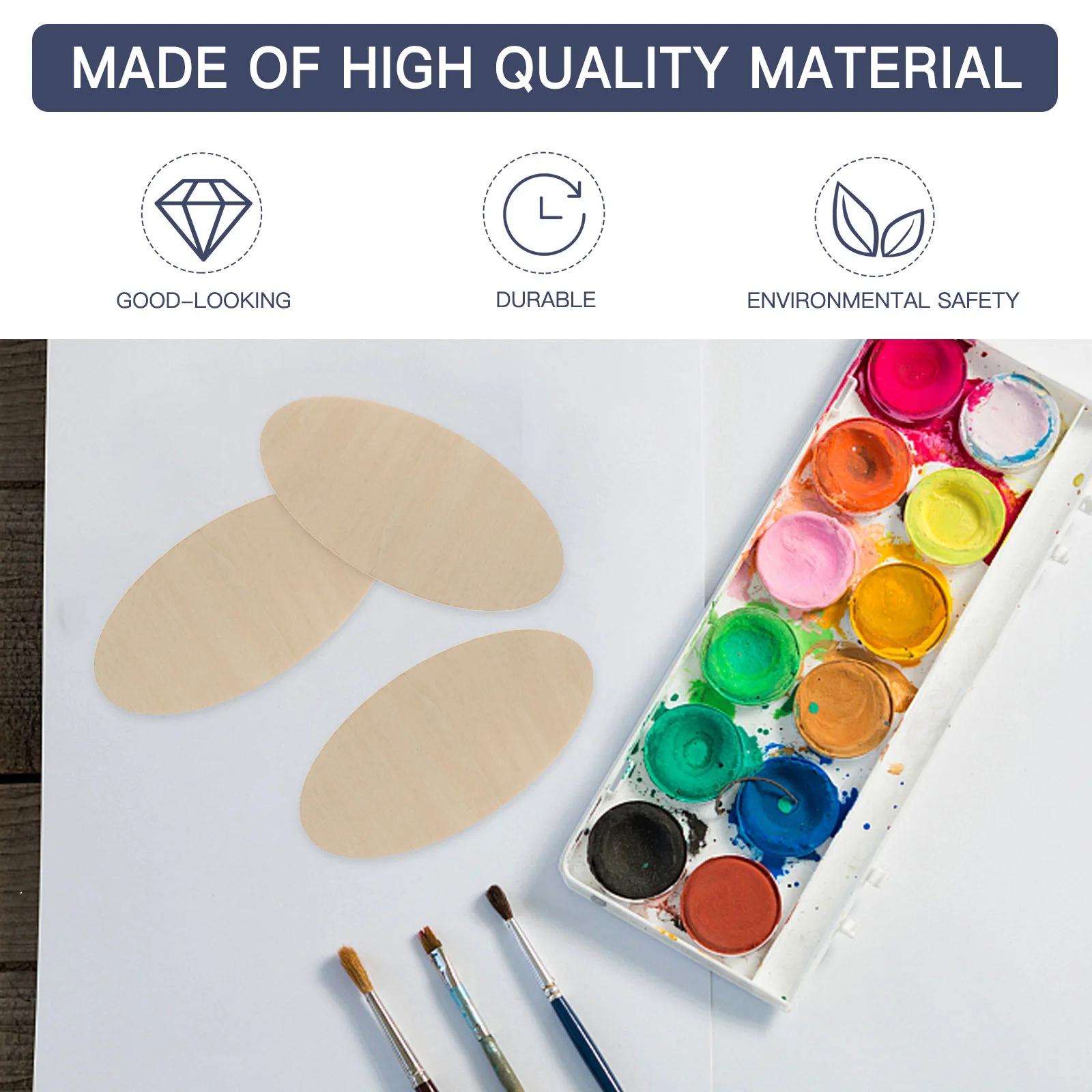 

20Pcs Oval Wooden Slices Natural Linden Wood Craft Pieces for DIY Projects Unfinished Painting Crafts Home Decoration