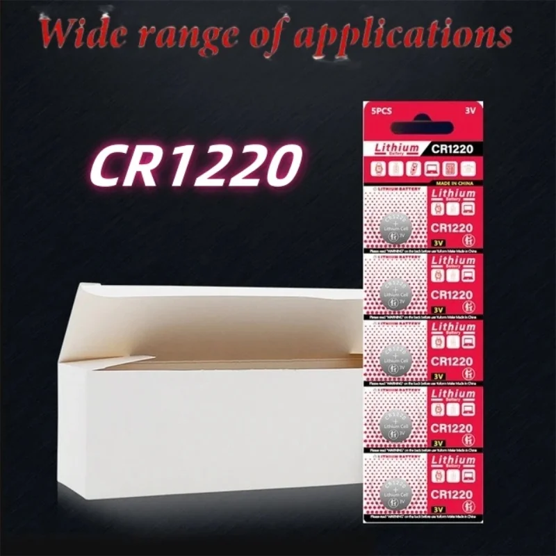 

New 5-60Pcs CR1220 Batteries 3V Lithium Coin Cell CR 1220 Battery High Capacity for watches healthcare devices Calculator etc