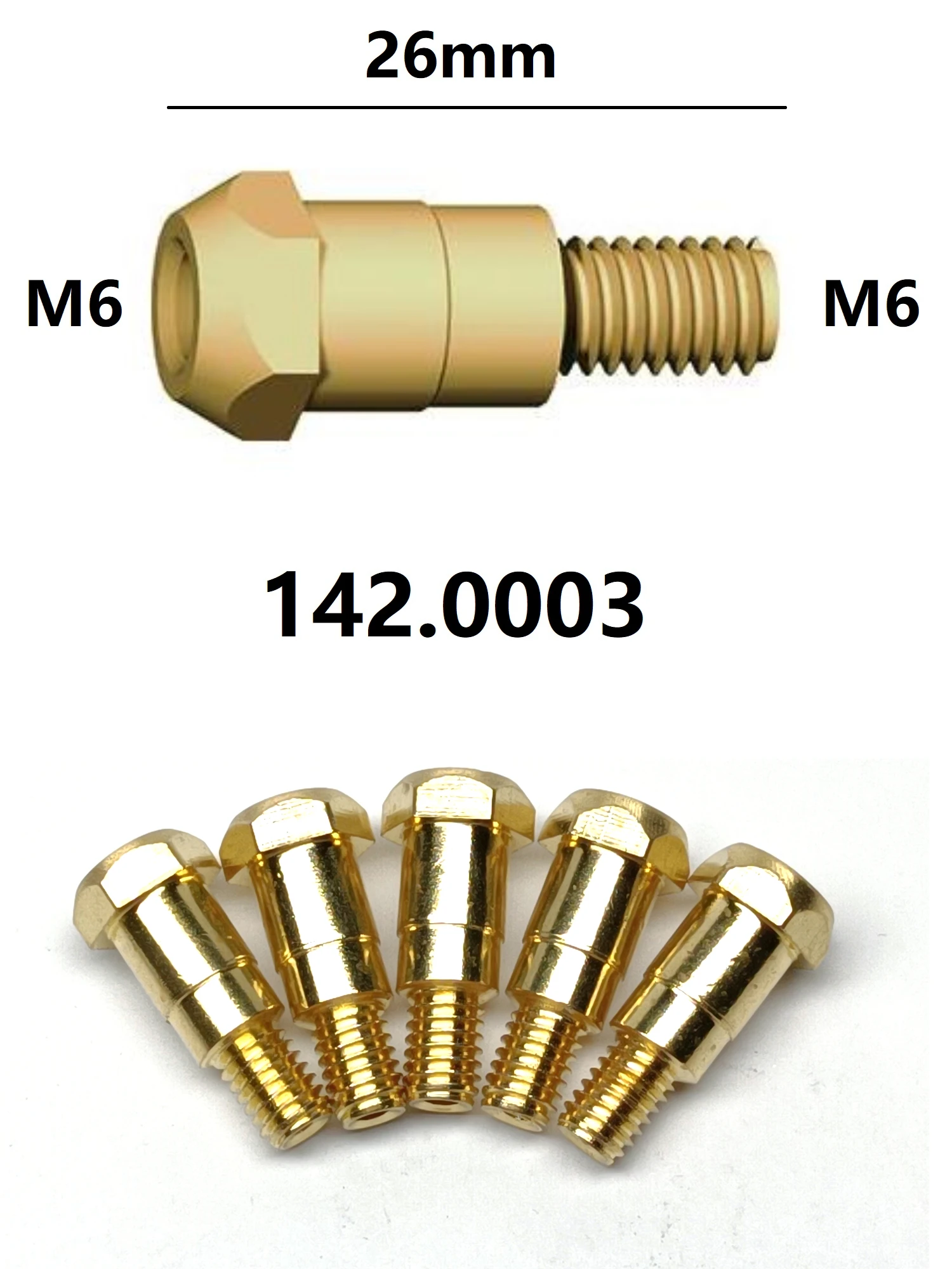 Difusor de Gás m6 Fio Contato Ponta Titular Mig Arma Tocha Soldagem Parte 142.0003 Mb24 24kd mb 24 kd