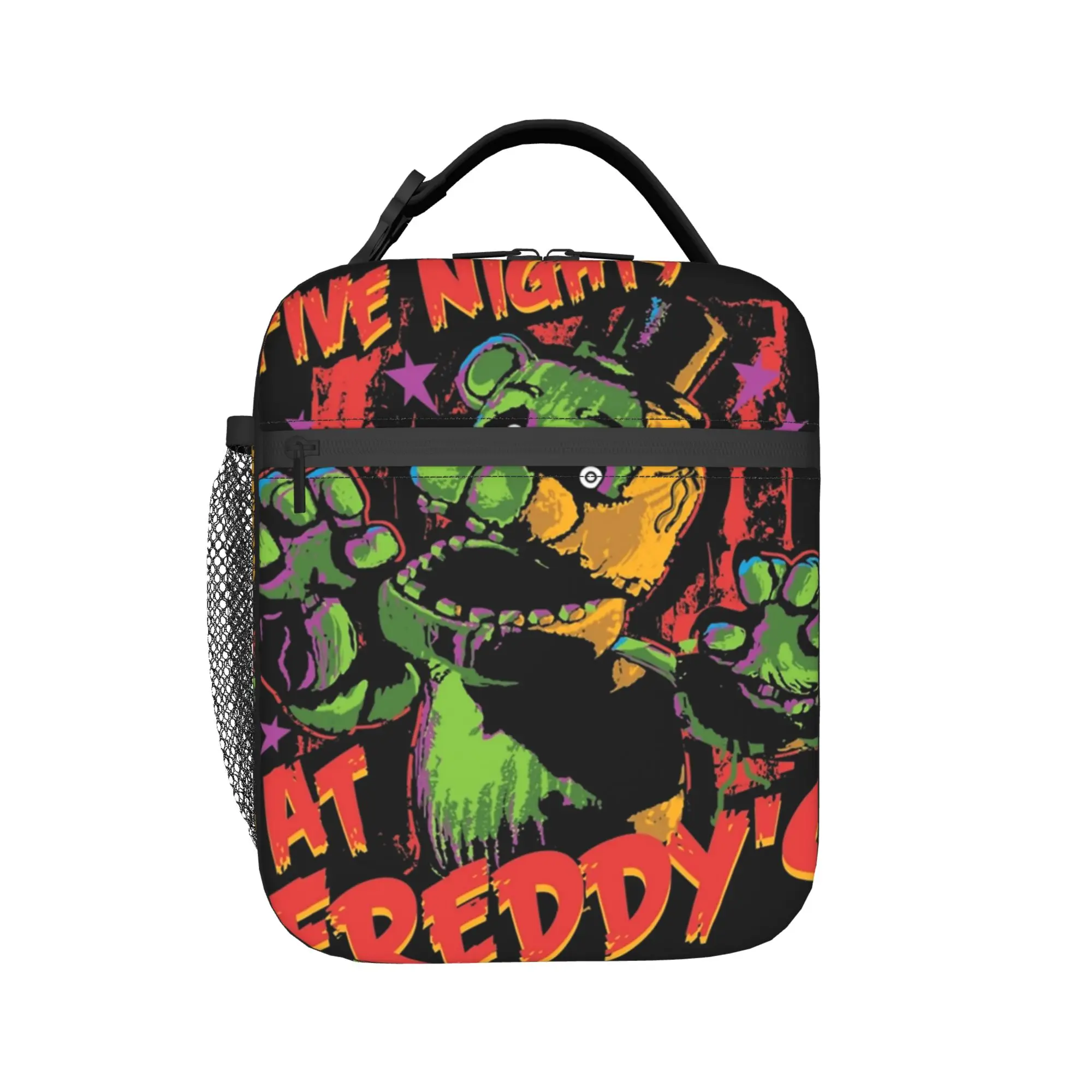 FNAF At Freddys Lunch Bag Outdoor Picnic Portable Zipper Lunch Box For Child  Waterproof Custom Cooler Bag