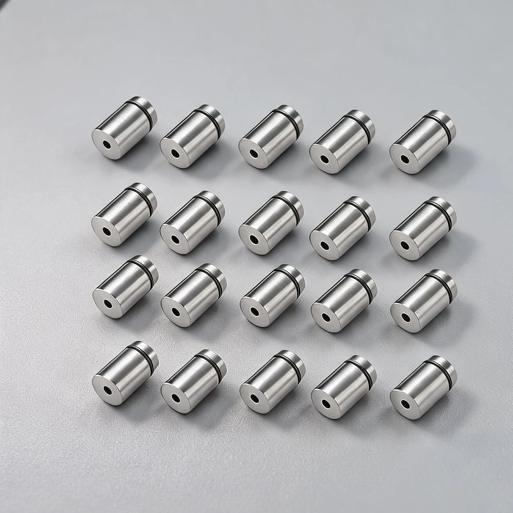 20 pcs Stainless Steel Standoff Screws for Acrylic Sign Mounting Glass Panel Fixing and Advertising Board Wall Installation