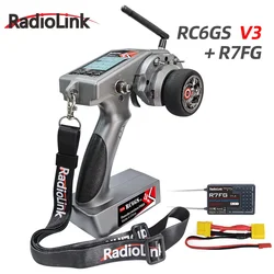 Radiolink RC6GS V3 2.4G 7 Channel Radio Transmitter R7FG Receiver Gyro Telemetry Included Remote Controller for RC Car Boat