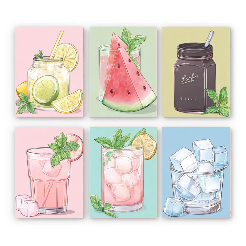 

Ручная роспись, летние охлажденные фрукты и вино, художественная роспись по номерам, набор «сделай сам», акриловая работа, холст, художественный подарок для дома