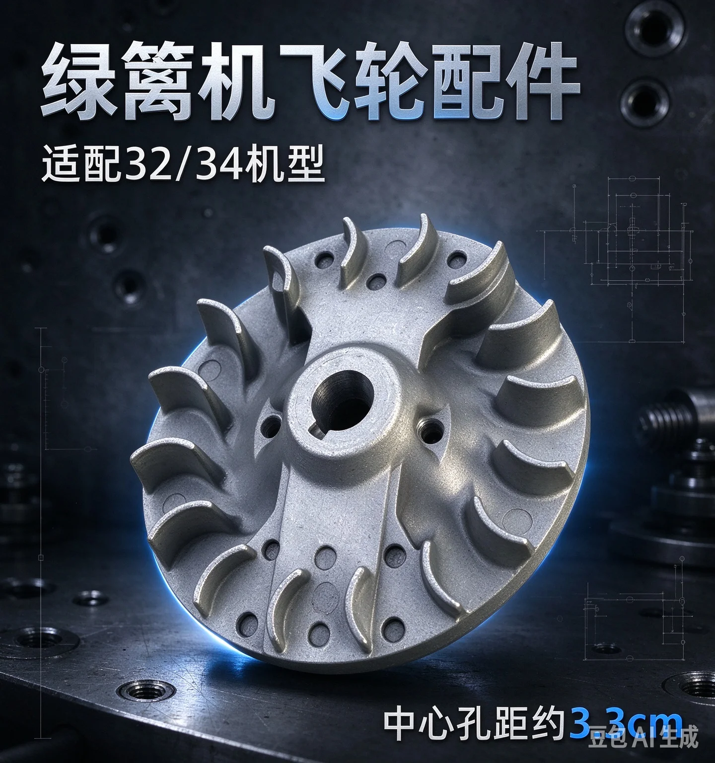 1E32F 1E34F Flywheel for BC260 CG260 G26 26CC 1E32F 1E34F engine Grass Trimmer Brush Cutter tea plucking machine Fly wheel