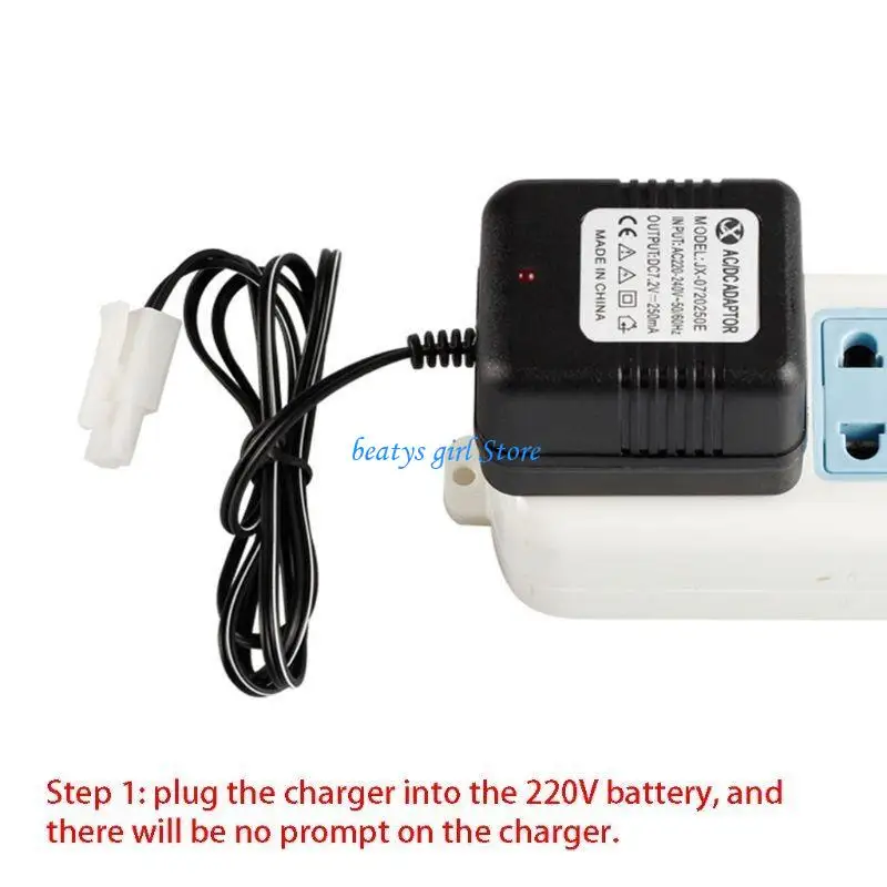 

C7AB for Smart Charging Adapter for 7.2V Ni-Cd Ni-MH Battery with KET-2P Plug for RC Remote Car Durable