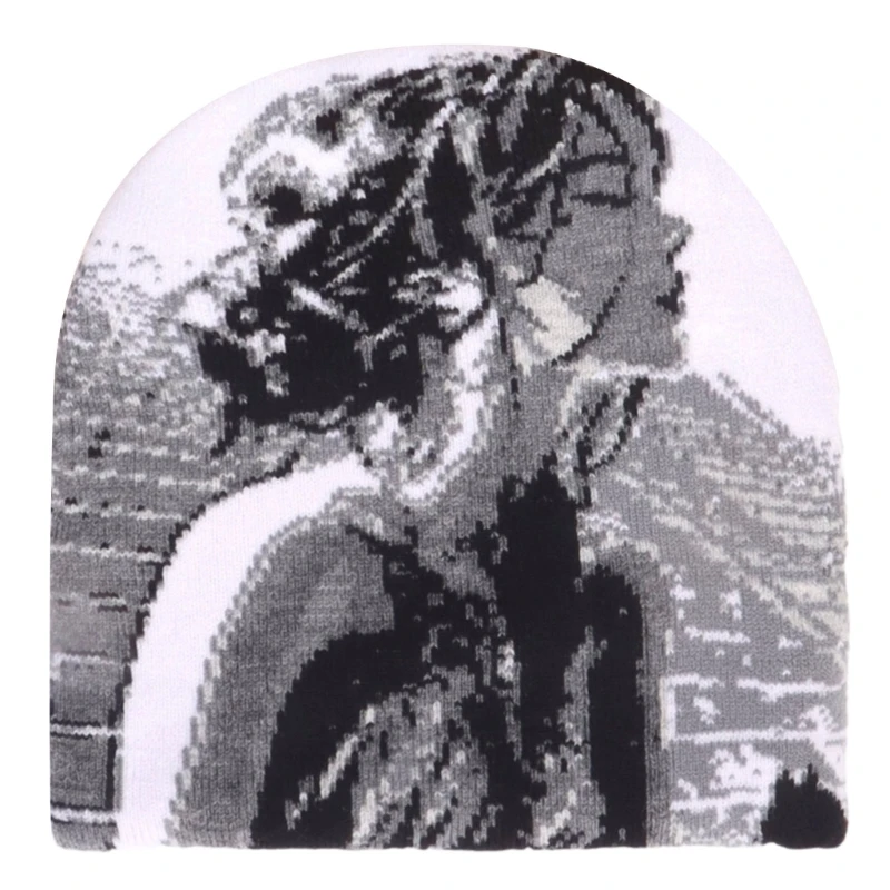 قبعة محبوكة من الأكريليك المستقر عتيقة Y2kbug جمالية للرياضة ومظهر ملابس الشارع #5