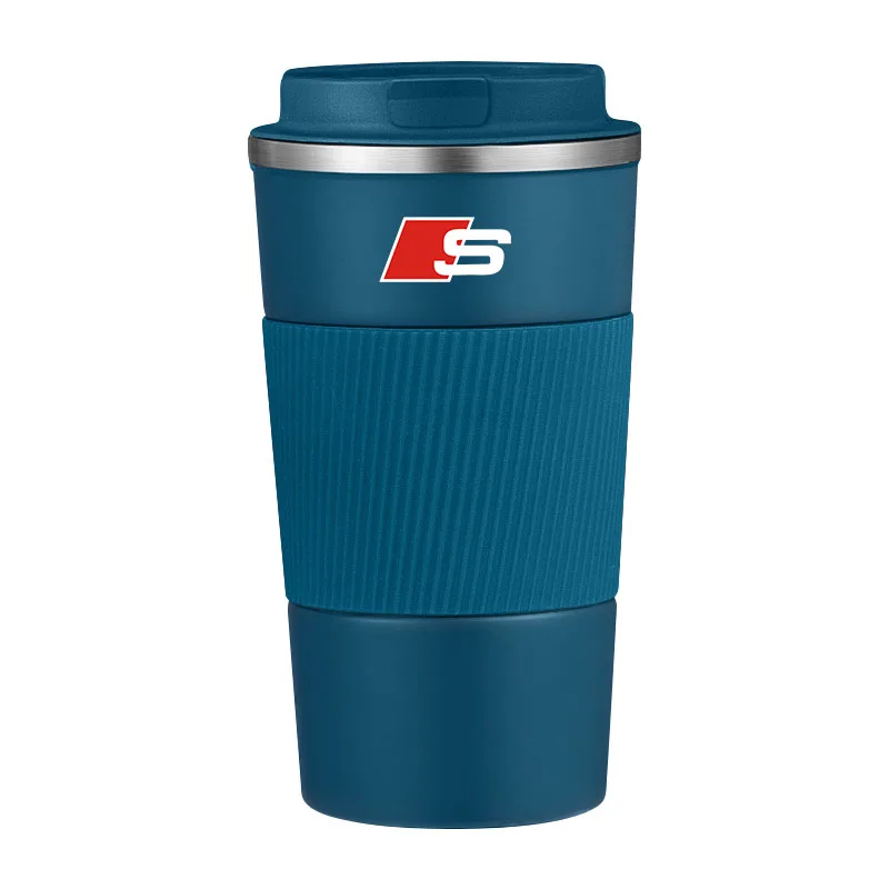1 Stück Auto-Emblem Thermobecher Kaffeetasse Thermosbecher für Audi A4 A3 A5 A6 A7 A8 Q3 Q5 Q7 Q8 B5 B6 B7 B8 B9 Q7 8P 8V 8L