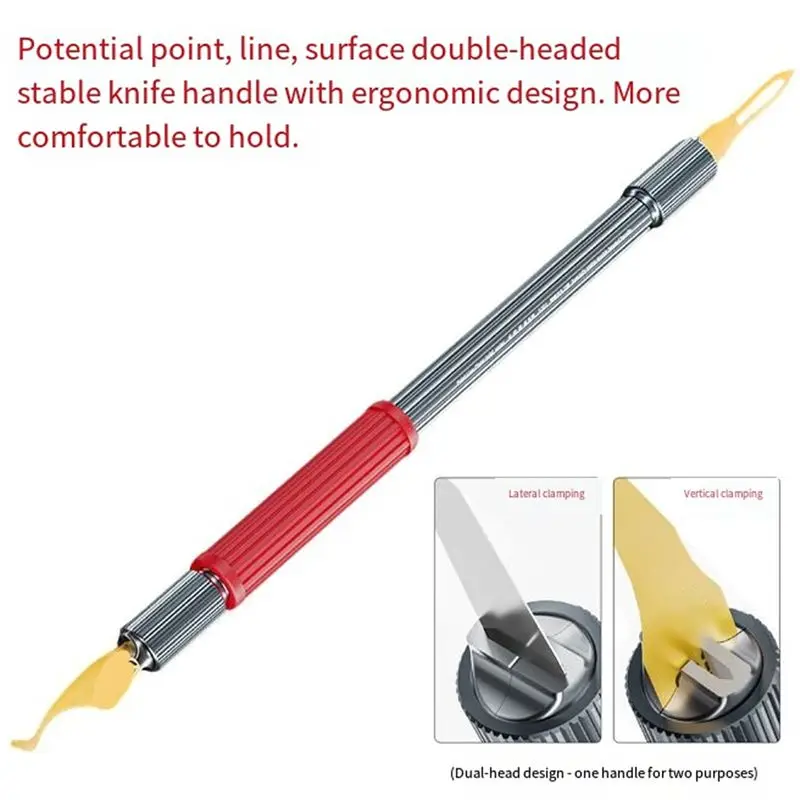 AC88-Precision Dual-Use For Motherboard Repair Blade Handle With Anti-Slip Grip Ultra-Stable Collet For Phone Engineers Tool