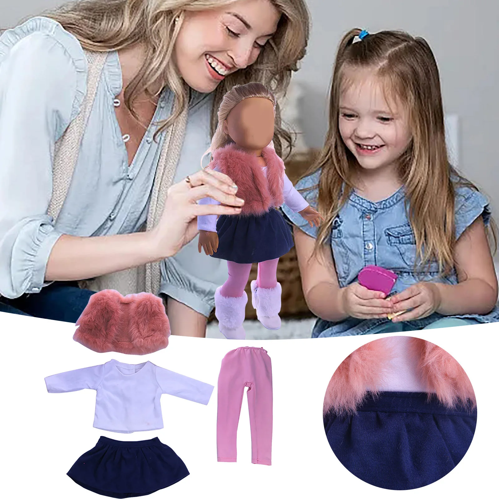 

Simulation Doll Clothing Doll Accessories For Girls' Birthday Gifts Toys Durable Materials Easy Cosplay Anime игрушки для детей