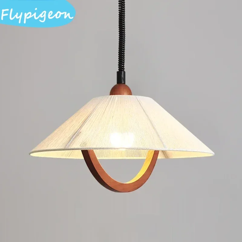 

Vintage Fabric LED Chandelier Pendant Lamp For Living Room Island Bedroom Bedside Bar Home Decor Lighting Fixture