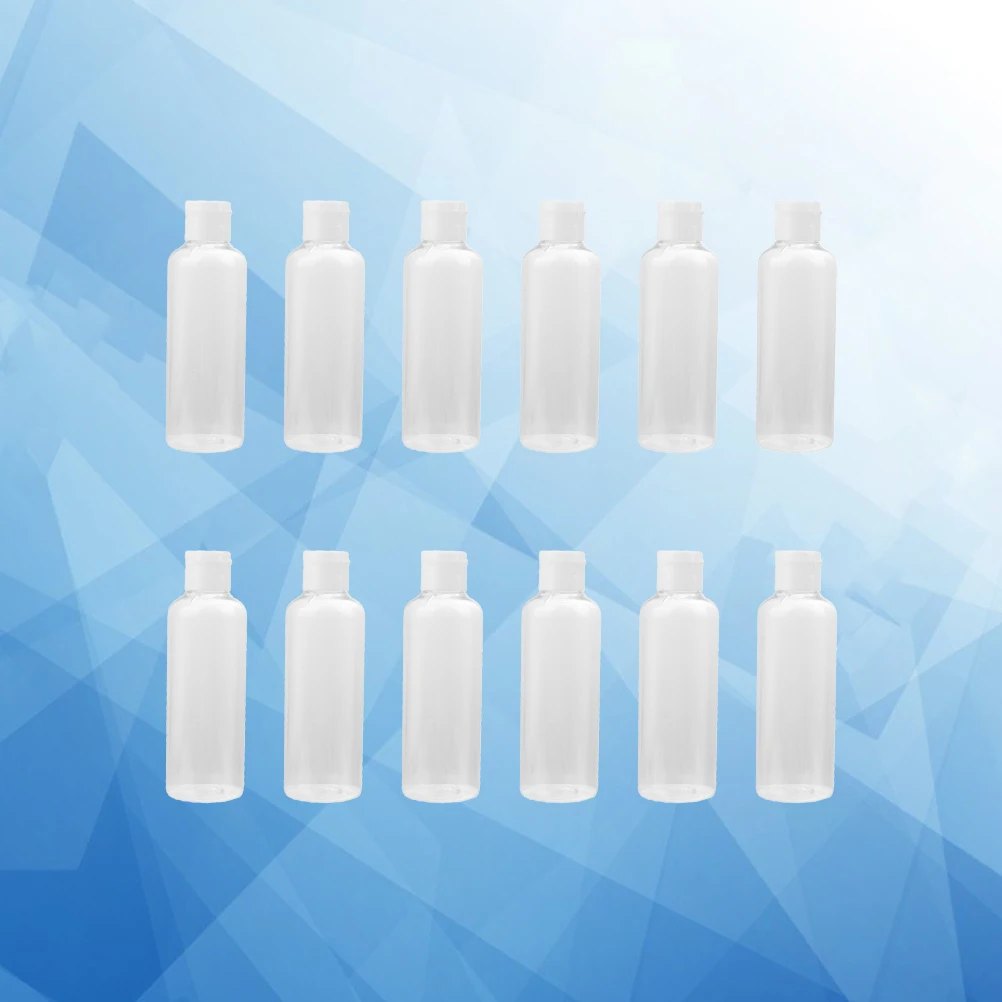 

12 Pcs Refillable Bottle Travel Shampoo Bottles Empty Liquid Makeup White Subpackaging