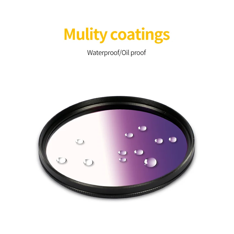 Walkingway GND16 Round Lens Filter HD 4Stops Optical Glass Soft Gradient with Coating 49mm 52mm 55mm 62mm 67mm 72mm 77mm 82mm