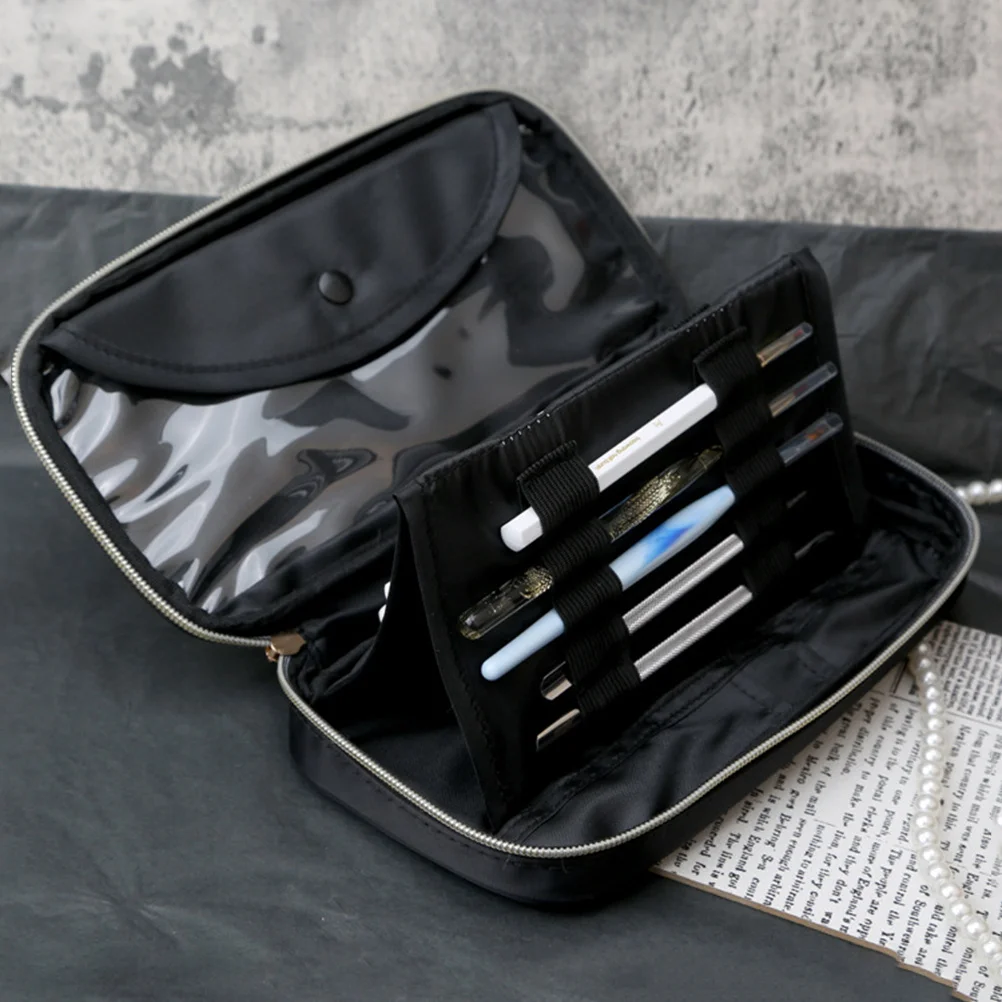 Nail Art Pen Storage Pouch Waterproof Manicure Tool Holder Large Capacity Nail Brush Organizer Case For Salon Supplies