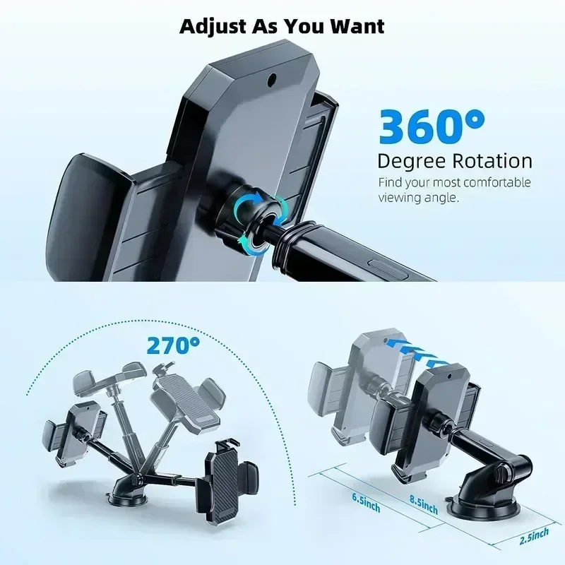Sucker Car Phone Holder Mount Stand Suction Cup Smartphone Mobile Cell Support in Car Bracket for iPhone Xiaomi Huawei Samsung image 4