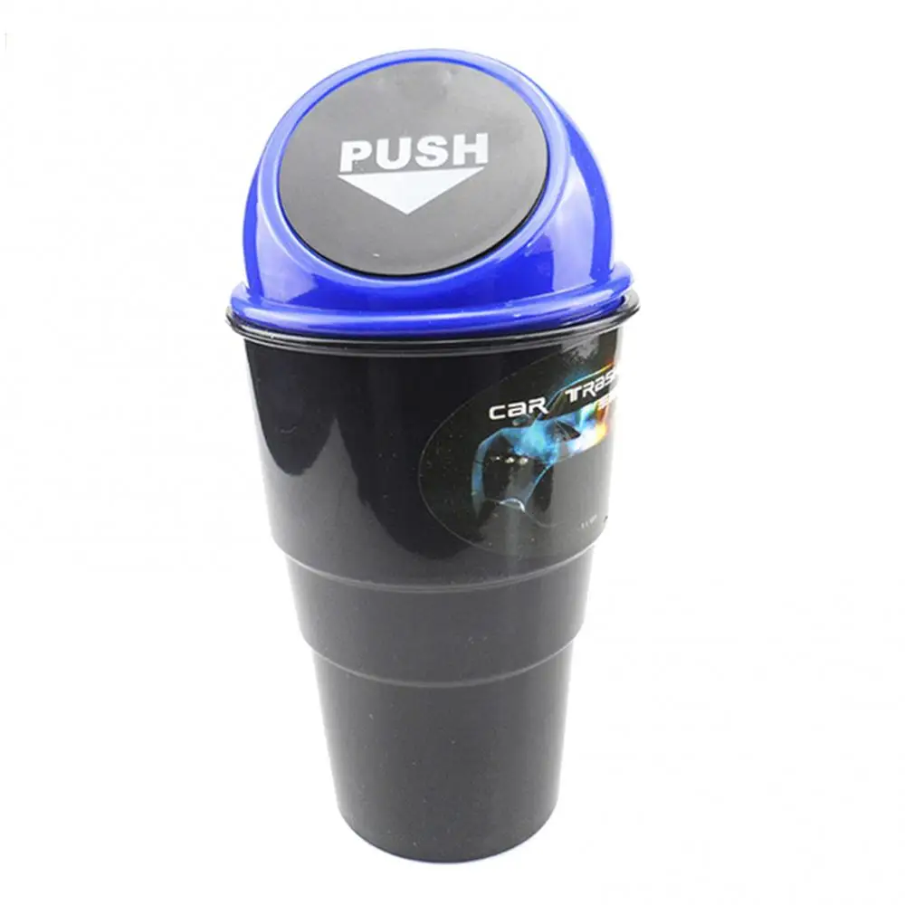 Picture 3: Creative Portable Mini Cute Car Trash Can Storage Box Bin with Spring Cover