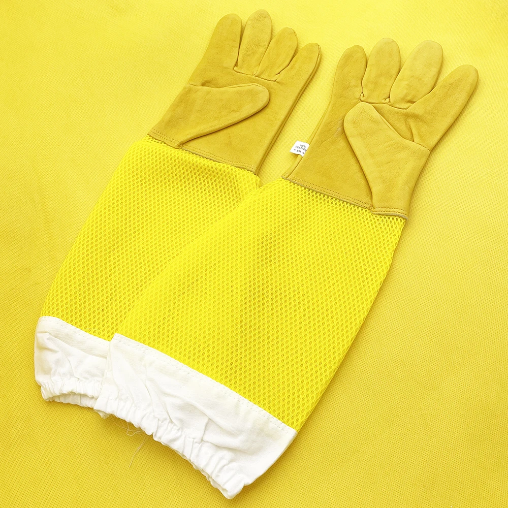 5pair Beekeeper Anti Bite Protective Glove Long Sleeve Sheepskin Anti Bite Breathable Ventilated  Beekeeping Tools Supplies