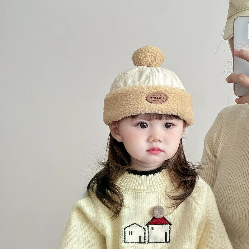 

Супер милая осенне-зимняя утолщенная ветрозащитная мягкая приятная для кожи теплая и удобная шапка-бини, унисекс для младенцев