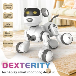 Funny RC Robot Electronic Dog Stunt Dog Voice Command Touch-sense Music Song Robot Dog for Boys Girls Children's Toys 6601