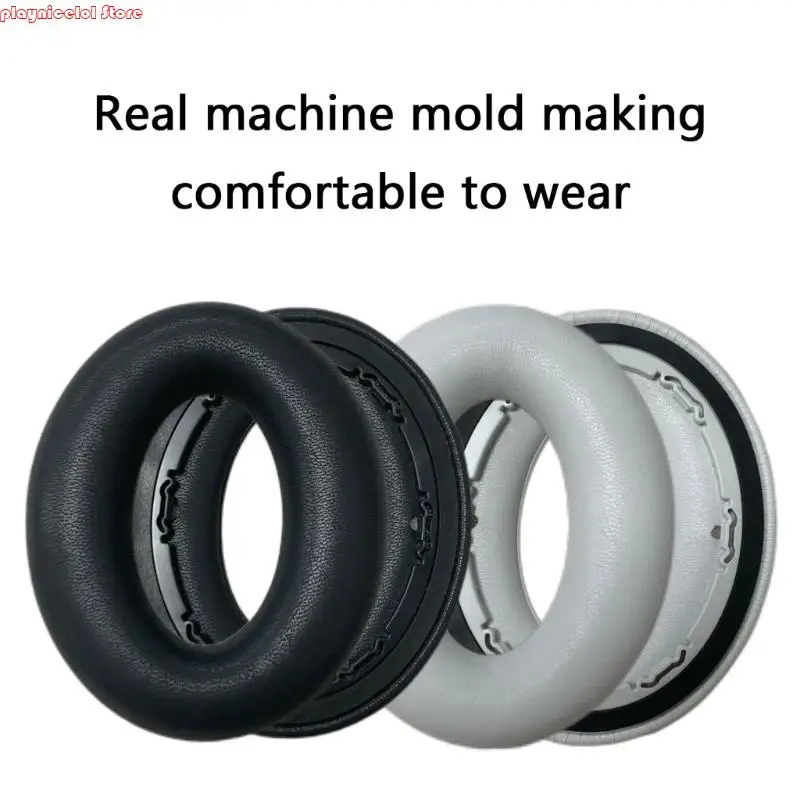 e8ba 1 زوج من وسادة الأذن الجلدية البديلة للسماعات اللاسلكية غطاء الأذن وسادة الأذن