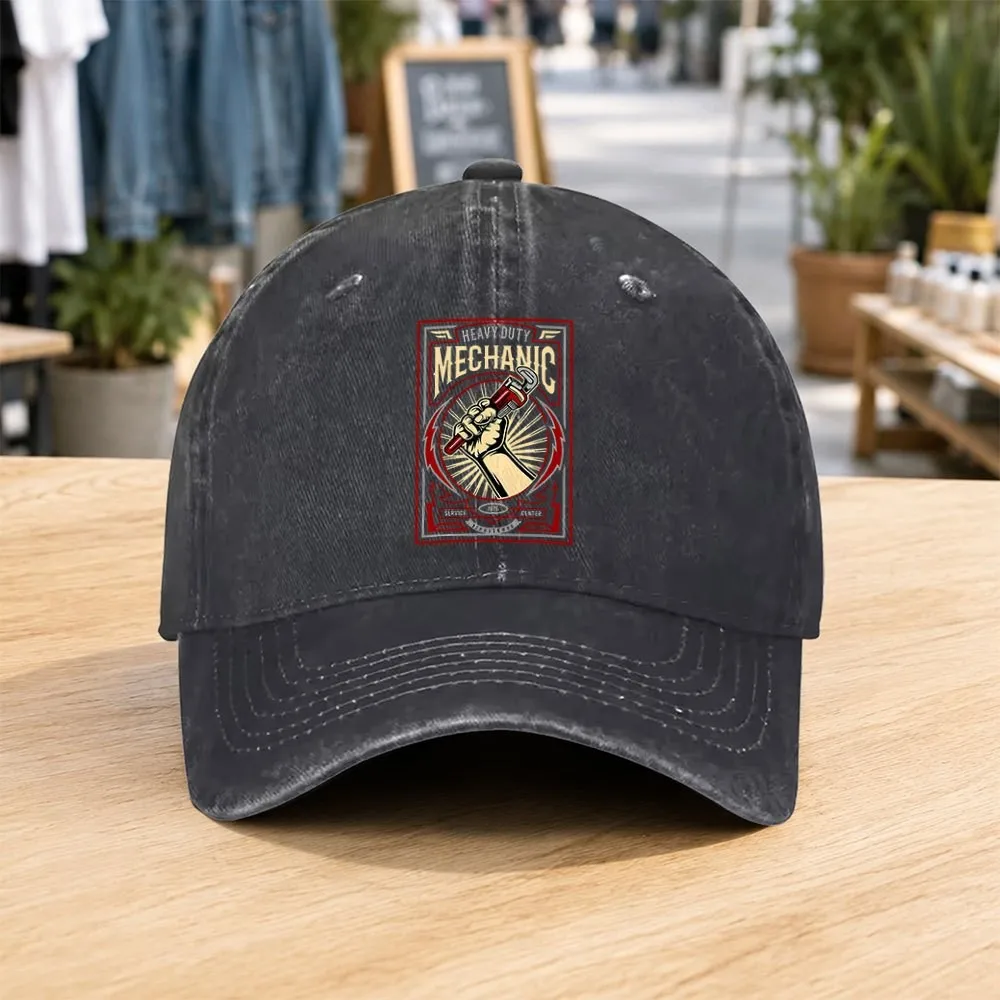 Heavy-Duty-Mechanic-Retro-Distressed-Baseball-Cap-Unisex-Adjustable-Cotton-Outdoor-Casual-Hat