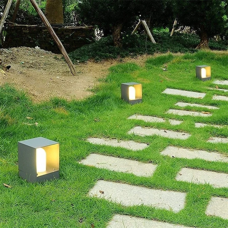 

15W Led Path Light E27 Base Park Led Column Light Villa Pillar Lamp IP54 Waterproof Outdoor Garden Landscape Lawn Lamp