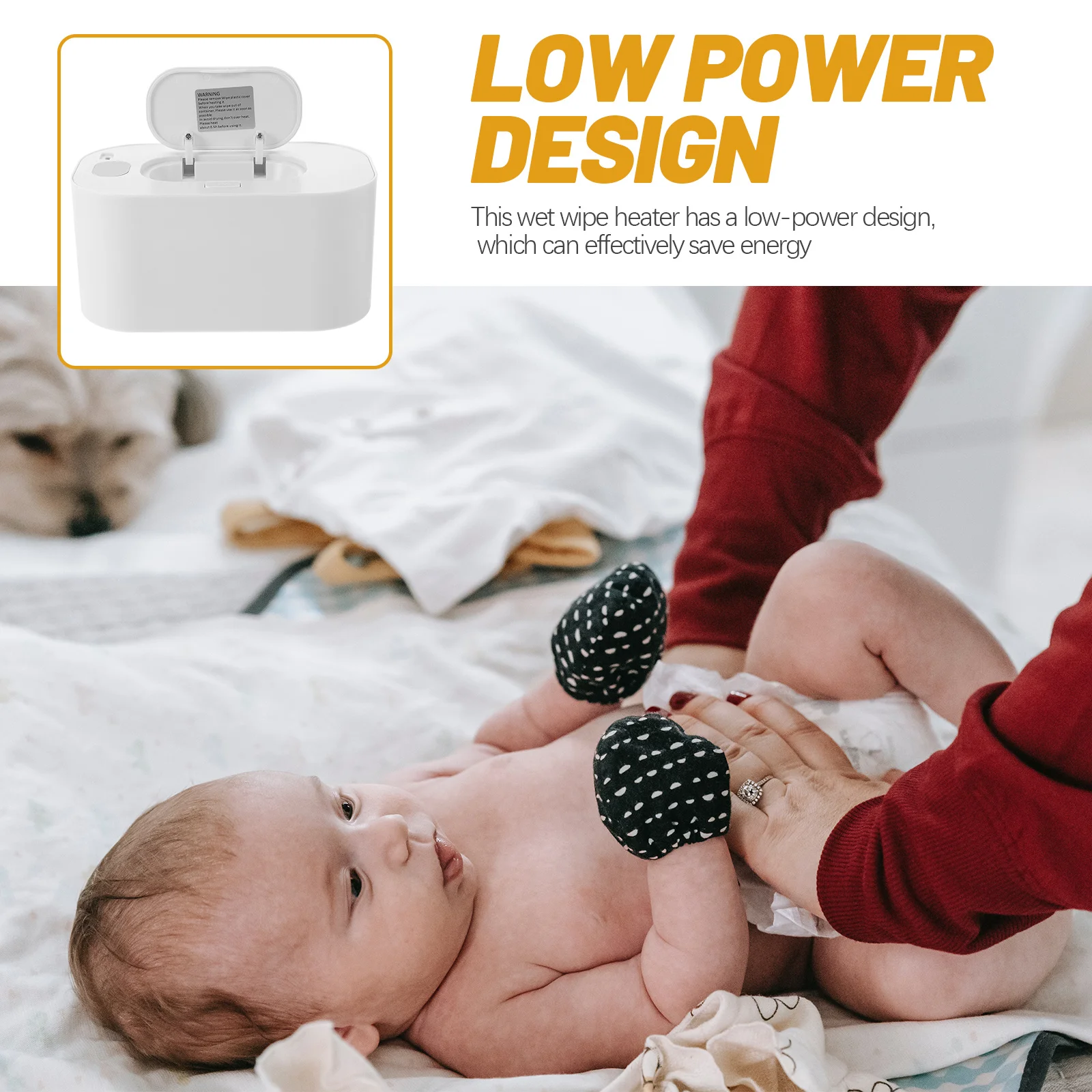 Wet Wipe Warmer Baby High-Quality Abs Pp Heated Tissue Dispenser Fast Heating Energy-Saving Design Warm Wipes Container