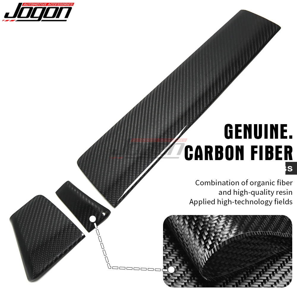 100% Carbon Fiber For Porsche Macan 95B 2014-2022 Car Interior Moldings Console Door Dashboard Panel Strips Cover Accessories