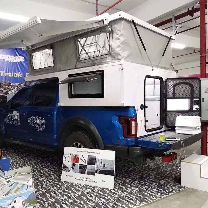 Ecocampor Roof Top Tent Expedition Truck Bed Camper for Topper Mid Size Pop up for Pickup Truck 4x4