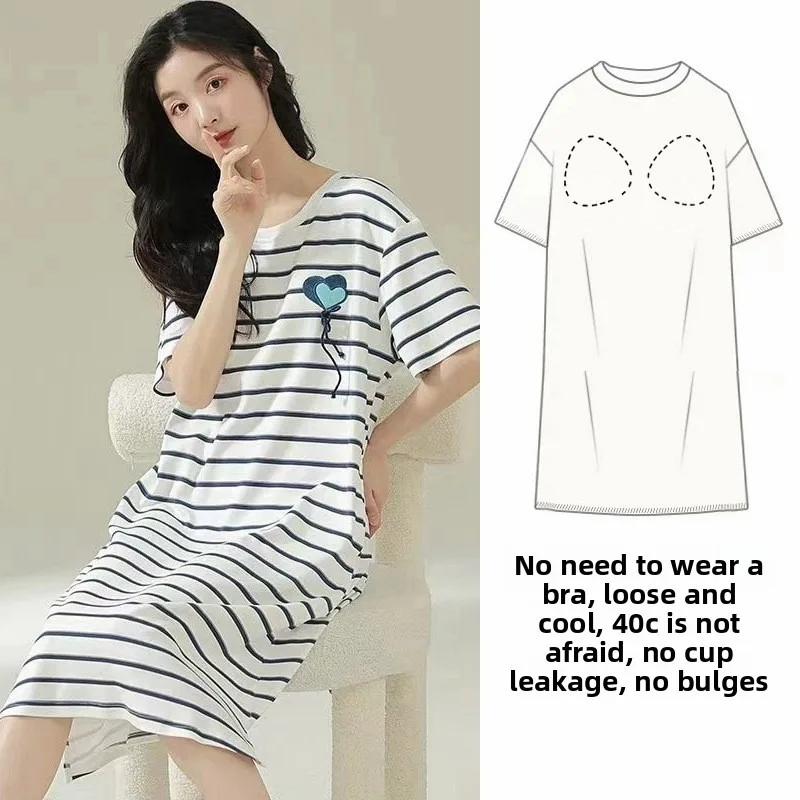 Sleeping Dress Women's Nightwear for Woman Night Clothes Women Sleepwear One Piece Dress Short Sleeve Sleepwear Pyjamas Pajamas