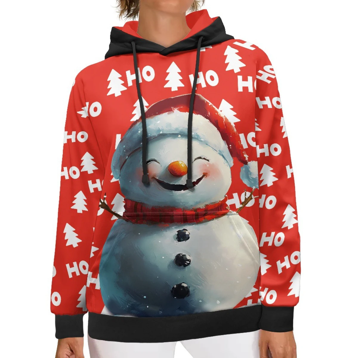크리스마스 후드 스노우맨 3D 프린트 여성 캐주얼 후드티 스트리트 크리스마스 풀오버 Y2K 탑 트랙수트 유니섹스 코트 의류