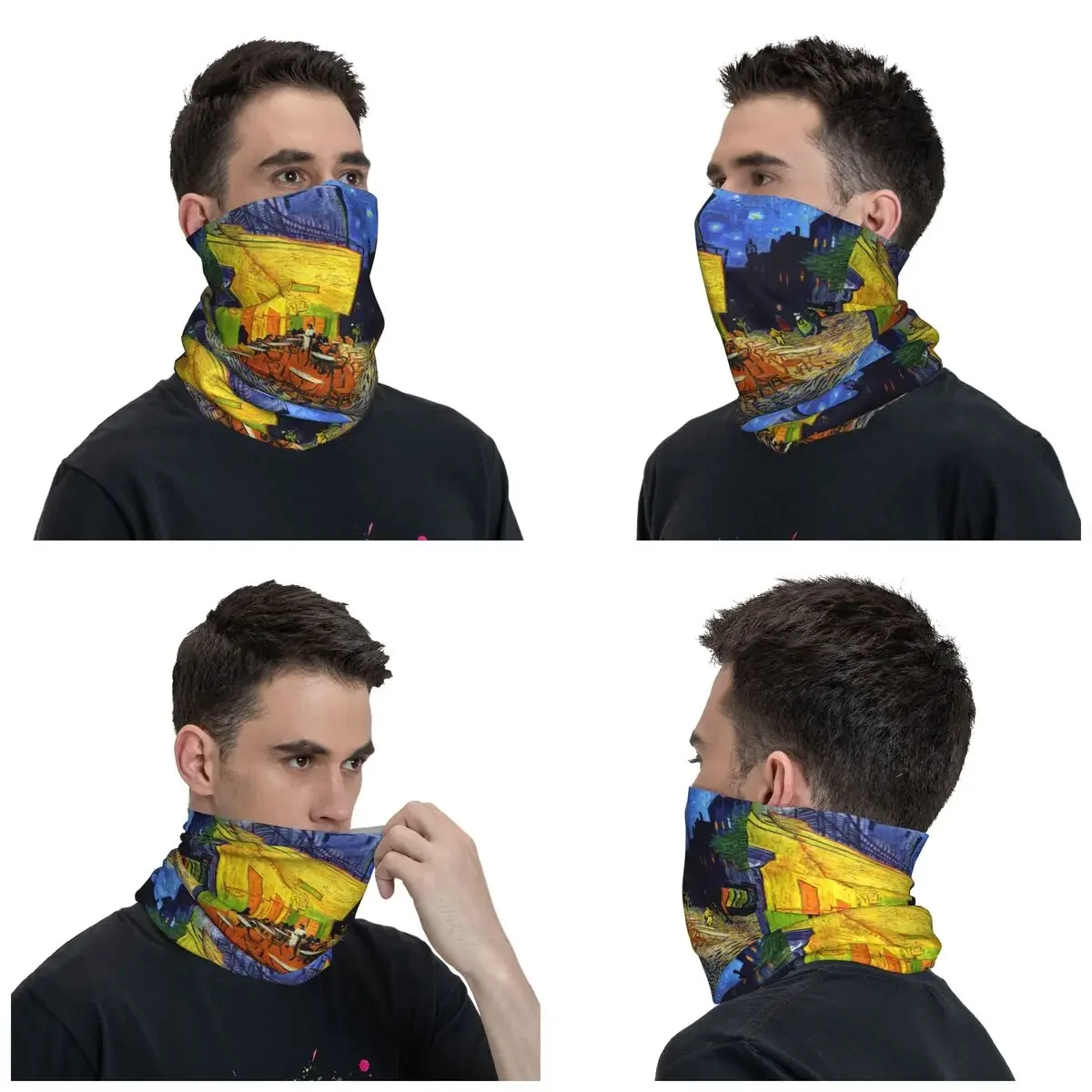 73Terrace-Bandeau de sauna d'hiver pour femme, cache-cou, randonnée, cyclisme, tube, écharpe, peinture Vincent Van Gogh, bandana pour le visage, la nuit