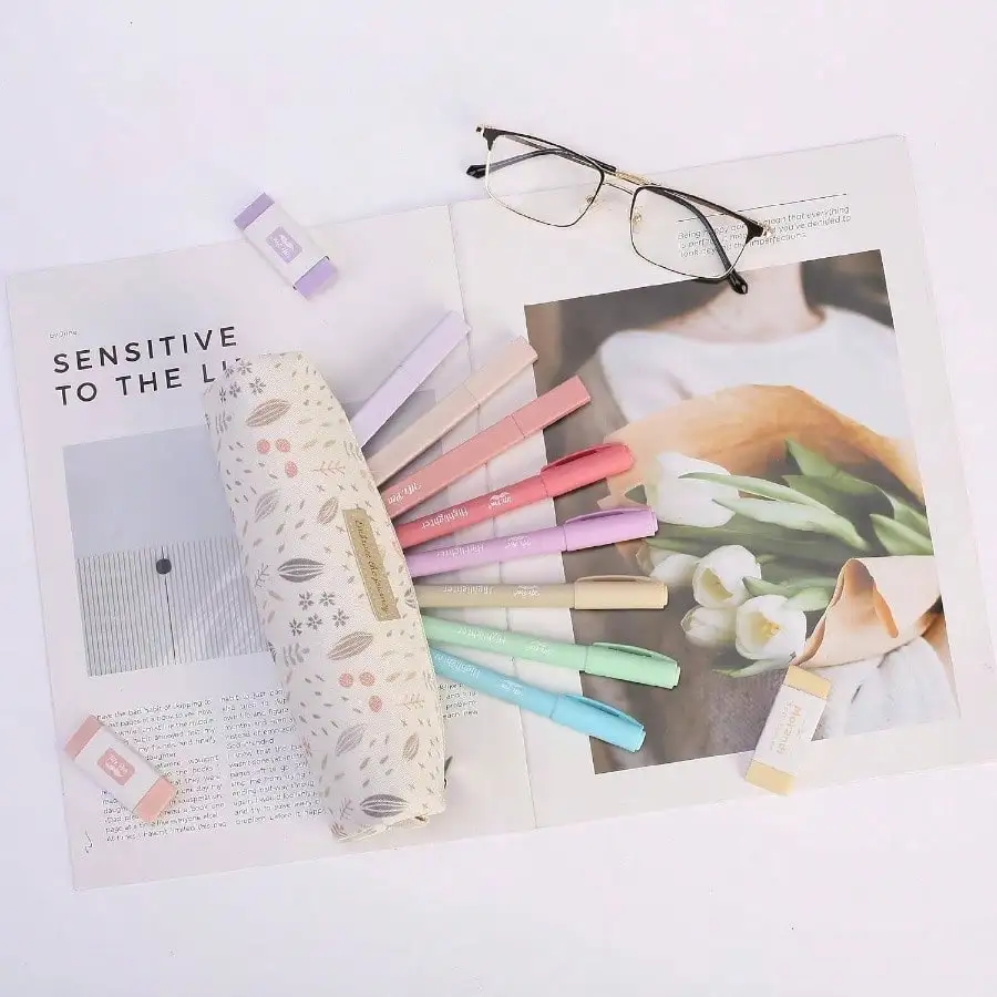 かわいいペンケース、ボヘミアンデザイン、多目的キャンバス聖書ペンケース、新学期用品