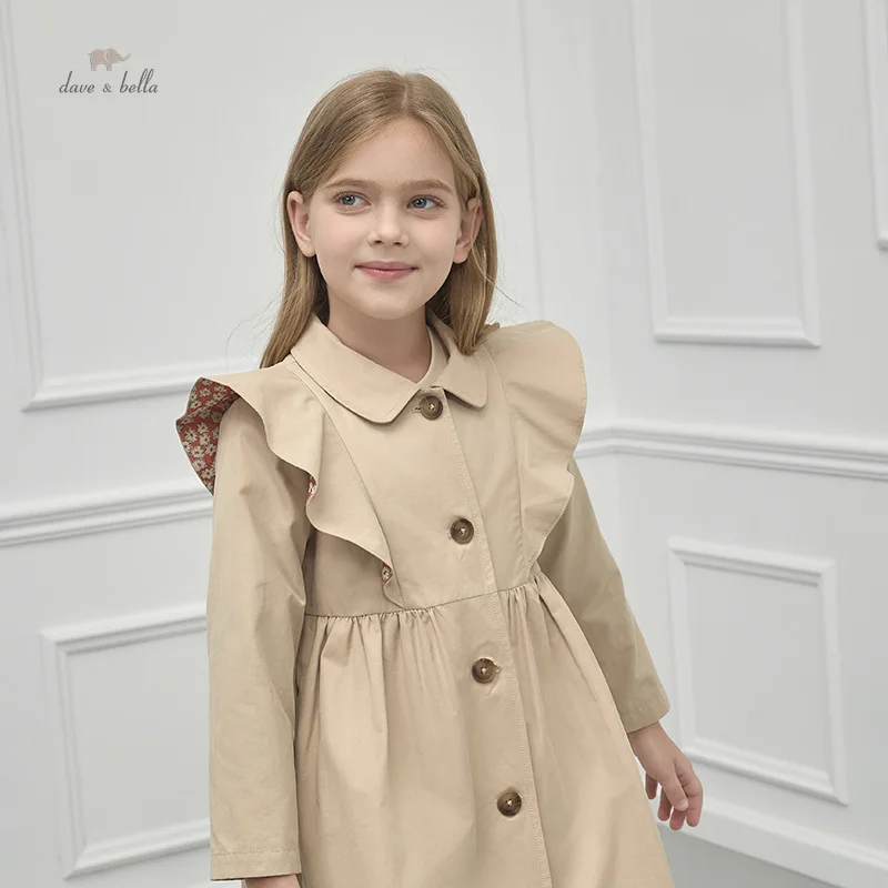 Dave Bella Children's Girl's Outerwear 2023 Autumn New Fashion Casual Overcoat Tops Cool Outdoors Sports DK3236635