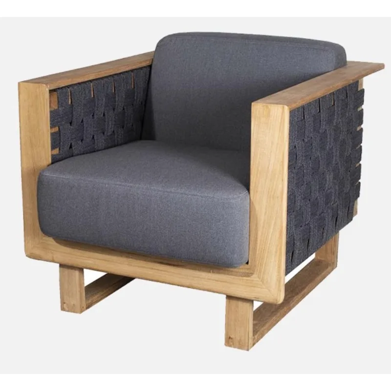 Outdoor courtyard teak sofa combination, model room sun room rattan furniture