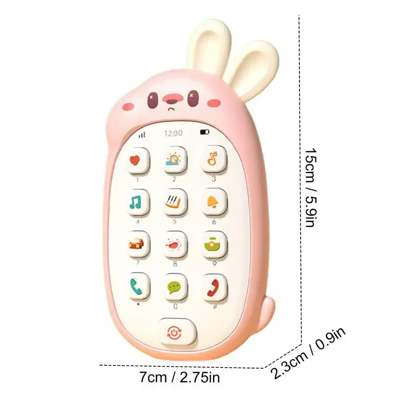 Baby Mobiele Telefoon Speelgoed Muziek Geluid Telefoon Slaapspeelgoed Met Bijtring Simulatie Telefoon Kinderen Baby Vroege Educatieve Speelgoed Kid Cadeau