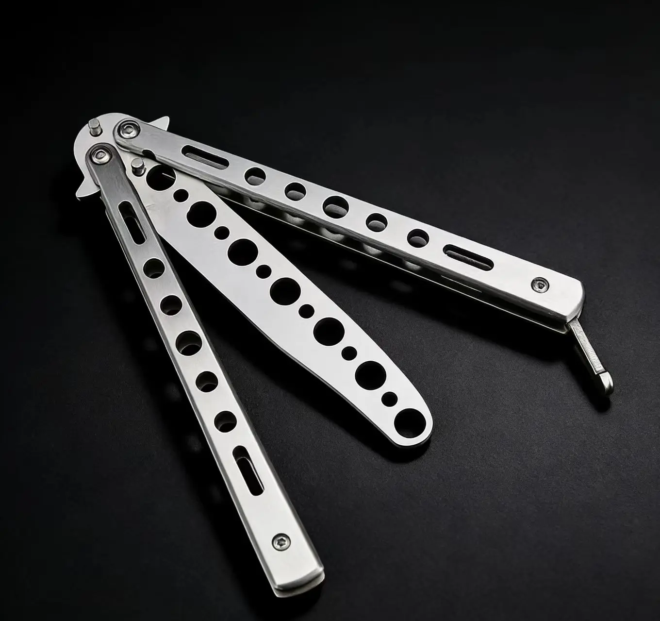 Portable Steel Metal Folding Butterfly Martial Arts Practice Tool for Flipping Tricks image 6