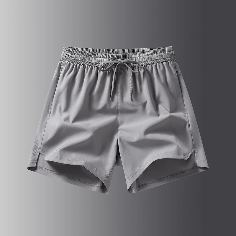 Fashion Spliced Solid Color Beach Casual Shorts Men's Clothing 2024 Summer New Loose Elastic Lace Up All-match Sports Shorts