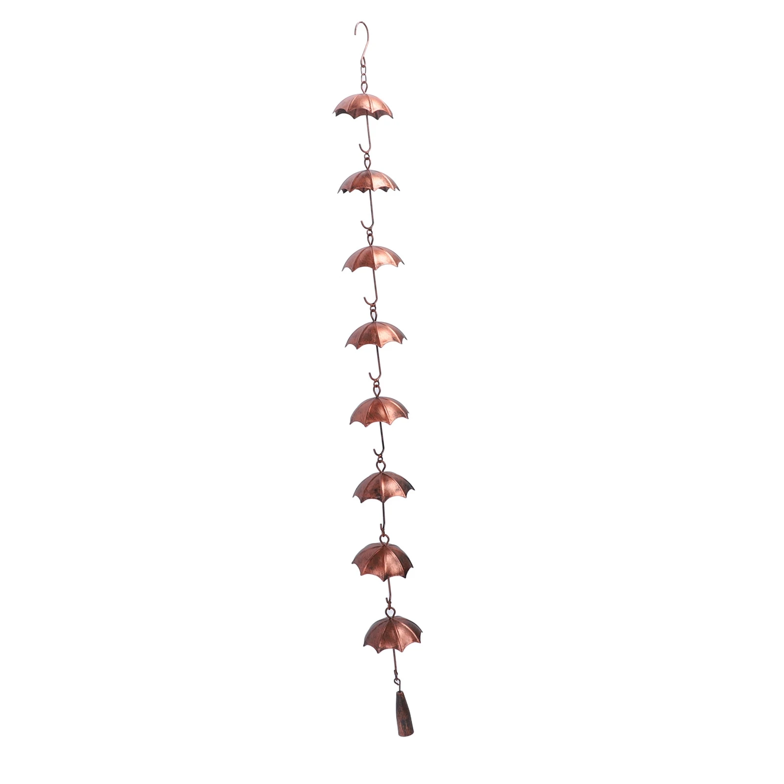 39.4in 8 Cups Rain Chain Decorative Umbrella Rain Chain Bell for Home Garden Patio Outdoor Decor