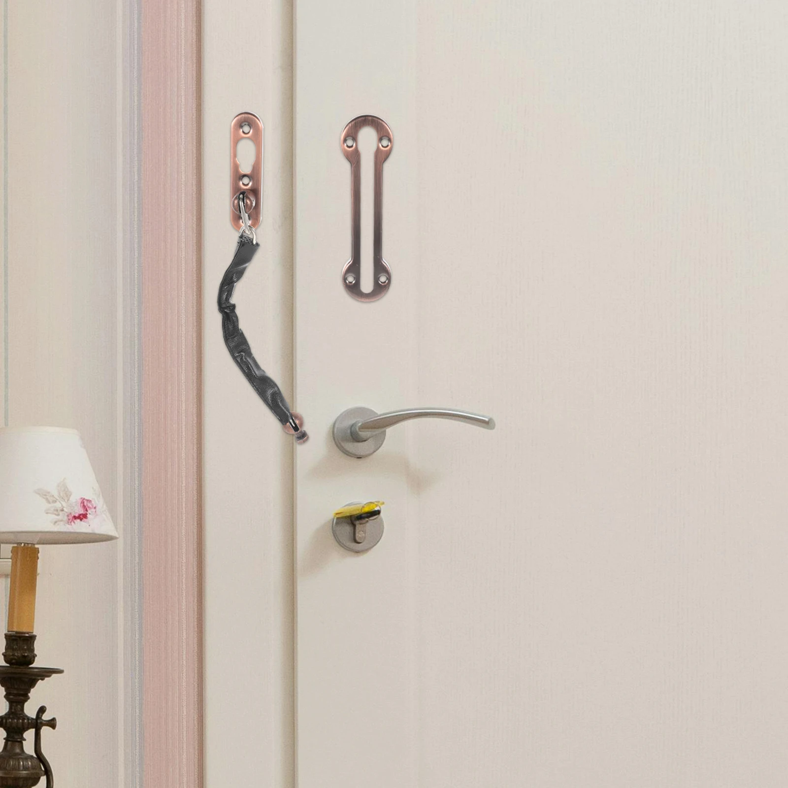 

Anti-theft Link Door Bolt Safety Latch Reinforcement Security Chain Lock Stainless Steel