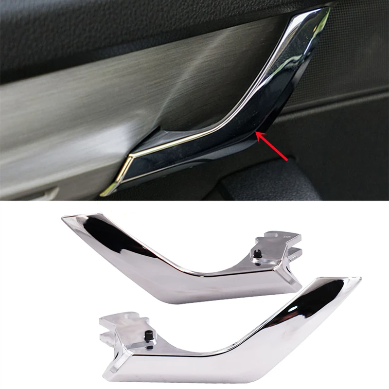 Car Inner Handle Interior Door Panel Pull Trim Cover Chrome Handles For Skoda Rapid Octavia 2014-2019