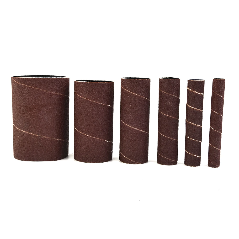 

6pcs Sanding Drum Sleeves Kit 80/120Grit Alumina Sanding Paper Drum Sandpaper For Metal Polishing Sanding Paper Abrasives Tools