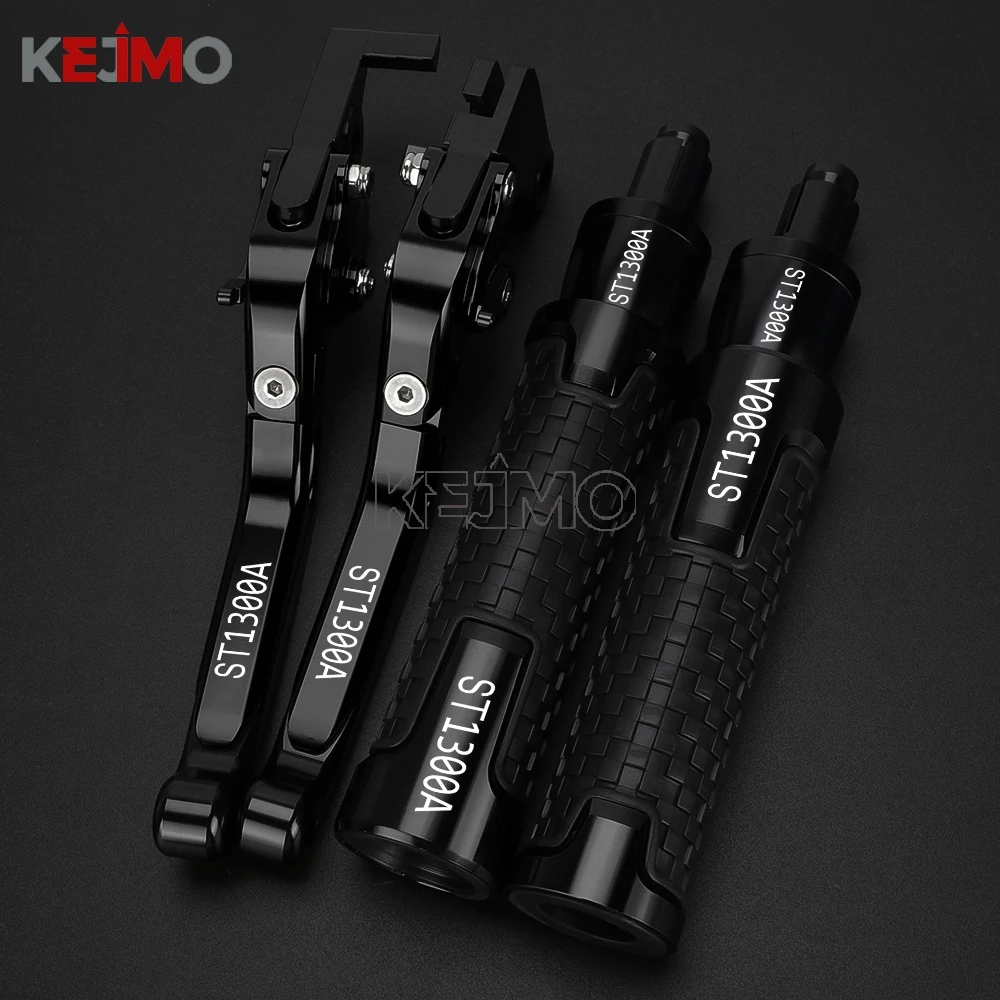 

For Honda ST1300A ST1300 A ST 1300A 2003-2007 2006 Motorcycle Aluminum Adjustable Brake Clutch Levers Handlebar Hand Grips Ends