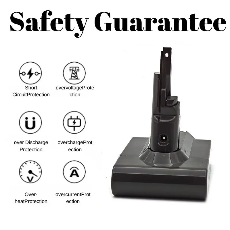 For Dyson V7 Battery Replacement for Dyson Motorhead Pro Trigger V7 Animal Car+Boat Fluffy SV11 Battery 128000mAh 21.6V Lithium