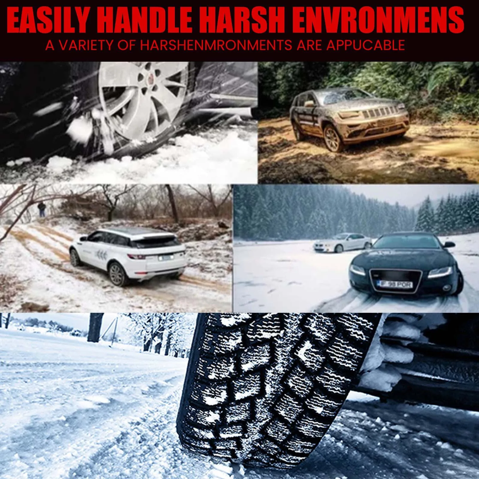 Car Tire Anti-skid Spray Winter Snow Car Tire Protection Care Anti-skid Agent for Most Cars Trucks SUVs Wheels Anti-slip