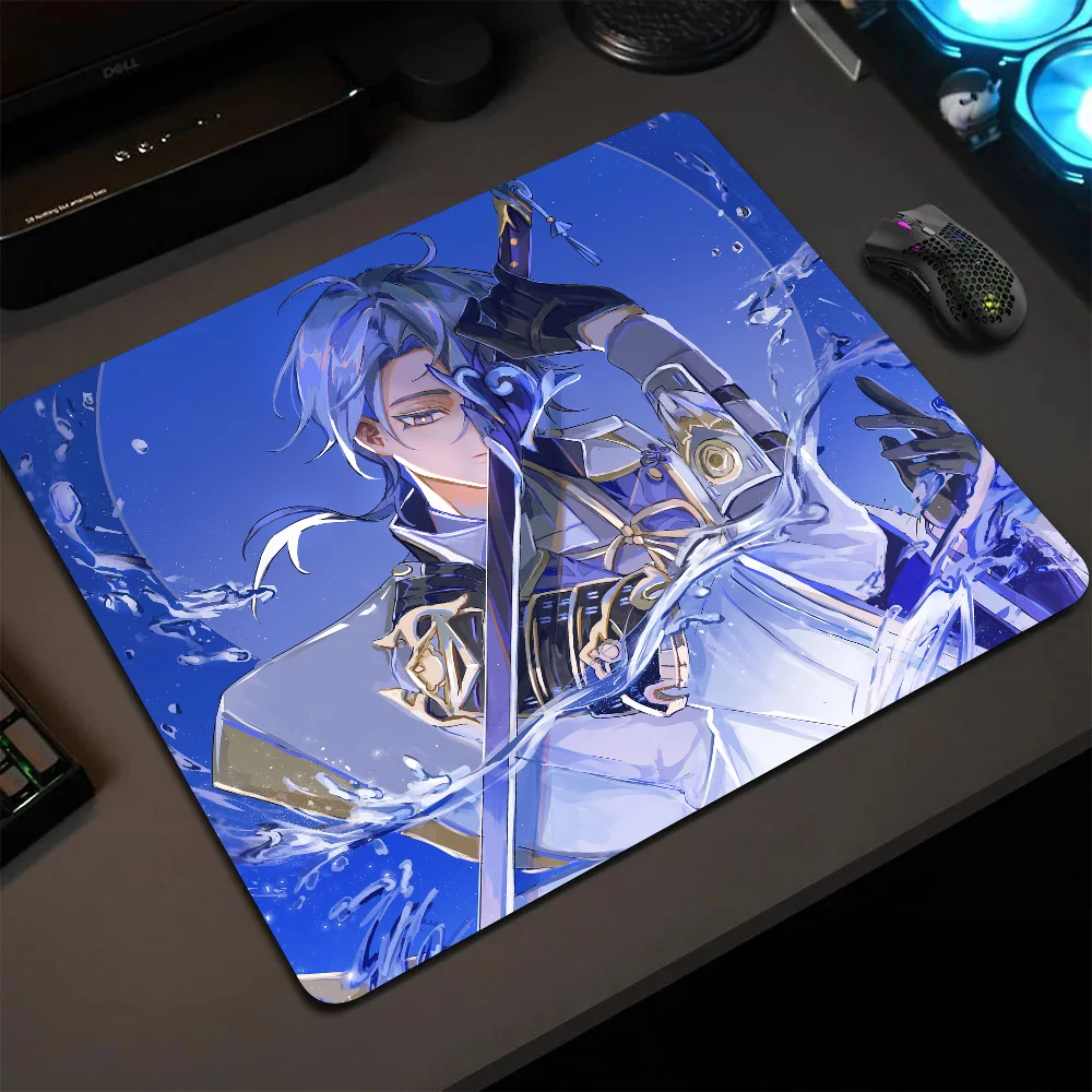 

Kamisato Ayato Genshin Impact Mousepad Small LockEdge Mouse Pad For Gamers Computer Desk Pad Anti-slip Rubber