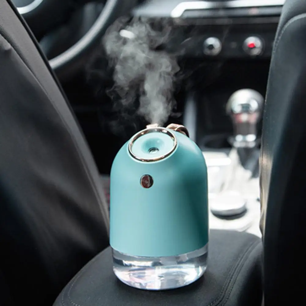 250ML Mini Car Air Humidifier Colorful Mute Night Light Portable Water Replenishing Humidifier Home Car Dual-use Car Electronics