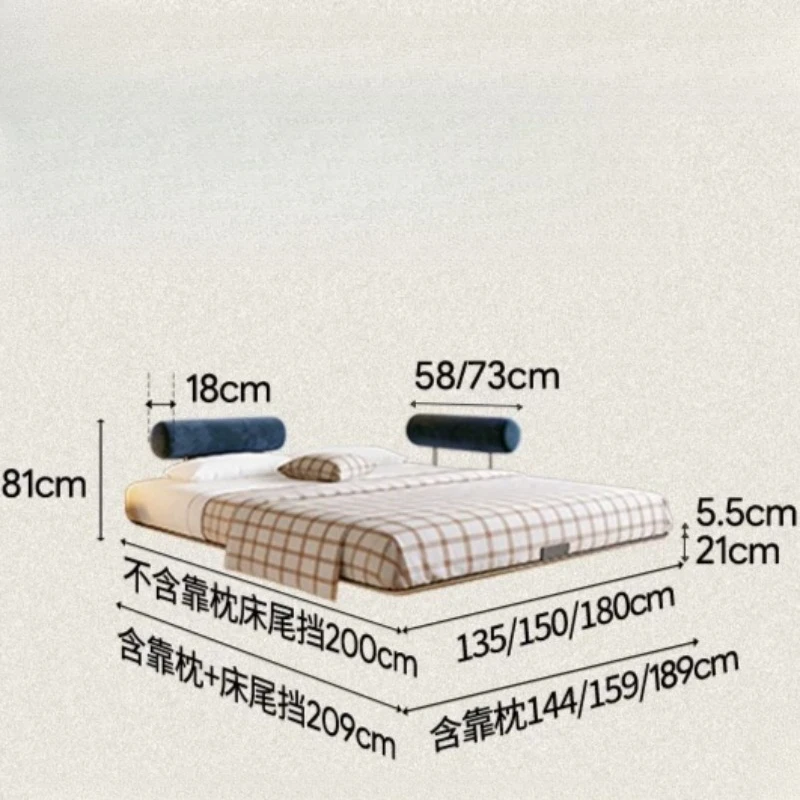 Partition Apartment Beds Floating Cloud Pallet Princess Beds Dopamine Nordic Muebles Para Dormitorio Furniture For Bedroom