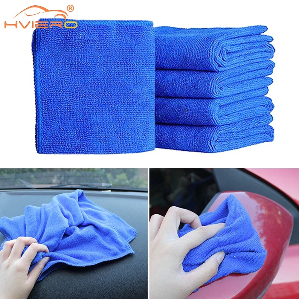 1pcs Paint Cleaner Absorbent Blue Towel Thicken Microfiber Suedes Cloth Auto Car Motorcycle Cleaning Cares Wash Beauty Supplies