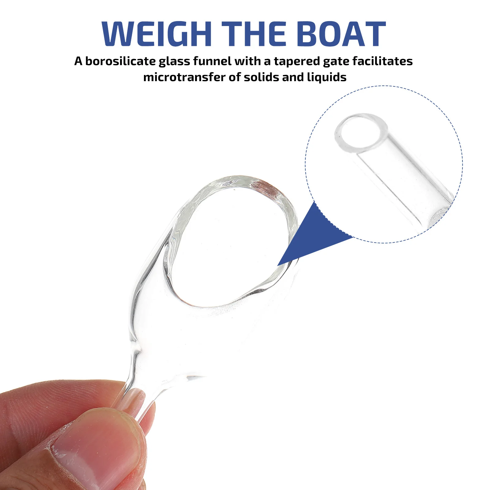 2 قطعة زجاجات وزن زجاجية شفافة البورسليكات الزجاج وزنها قمع مجموعة لنقل عينة المختبر بيانات الاختبار الدقيق #4