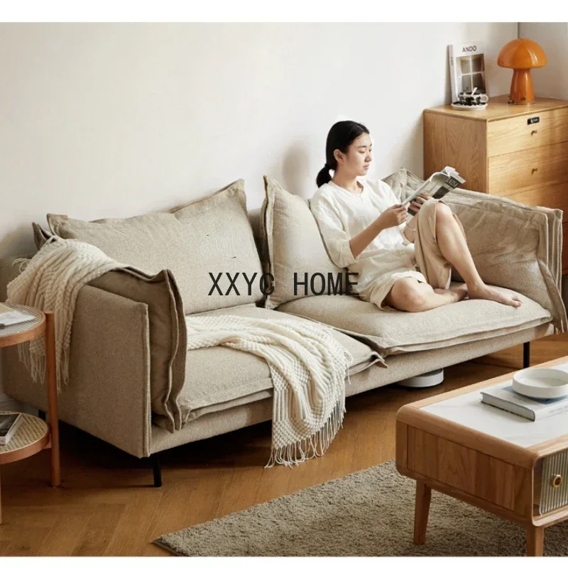 

Sofa Modern Simple Home Small Apartment Living Room Furniture Three-Seat Straight Row Sofa